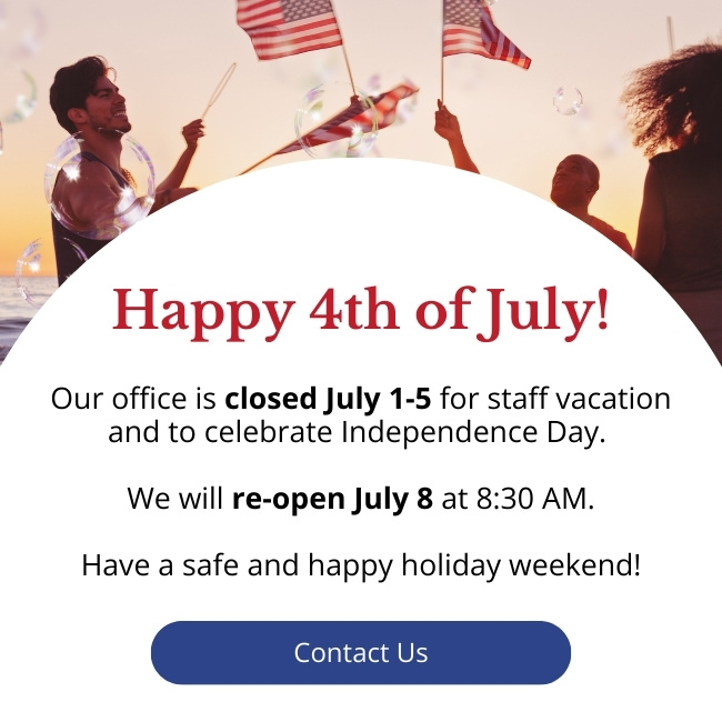 Independence Day, Closed July 1-5